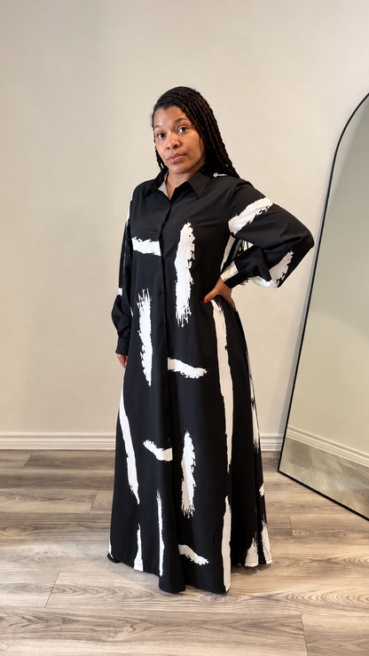Monochrome Muse Duster & Pant Set