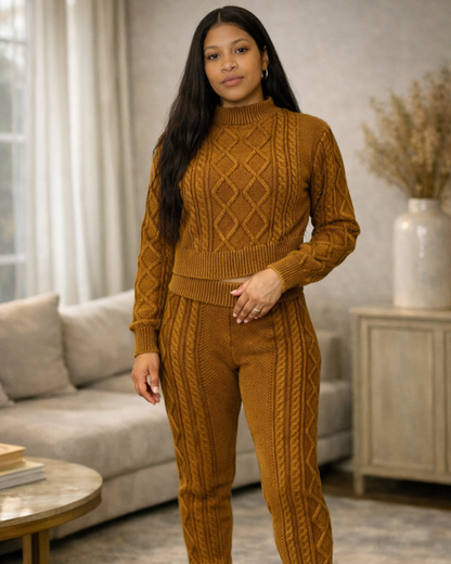 Lennox Knitted Set- Camel